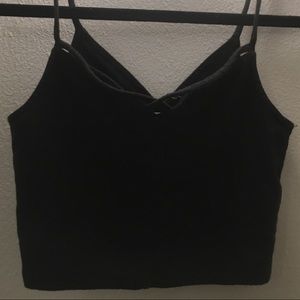 Hollister front cross-strap cropped tank top
